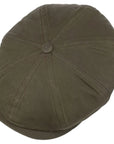 Olive Hatteras Wax Flat Cap with Ear Flaps  Stetson   