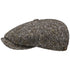 Grey Heather Wool Hatteras Flat Cap CAPS & HATS Stetson