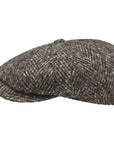 Grey Heather Wool Hatteras Flat Cap CAPS & HATS Stetson