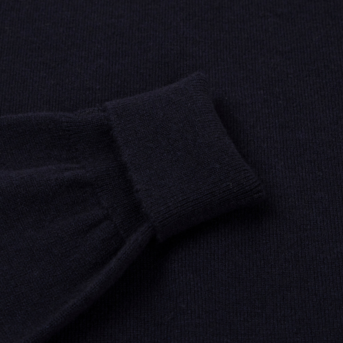 Dark Navy Oban 3 button 2ply Cashmere Polo Sweater  Robert Old   