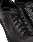 Polished Black Leather Sneaker  Santoni   