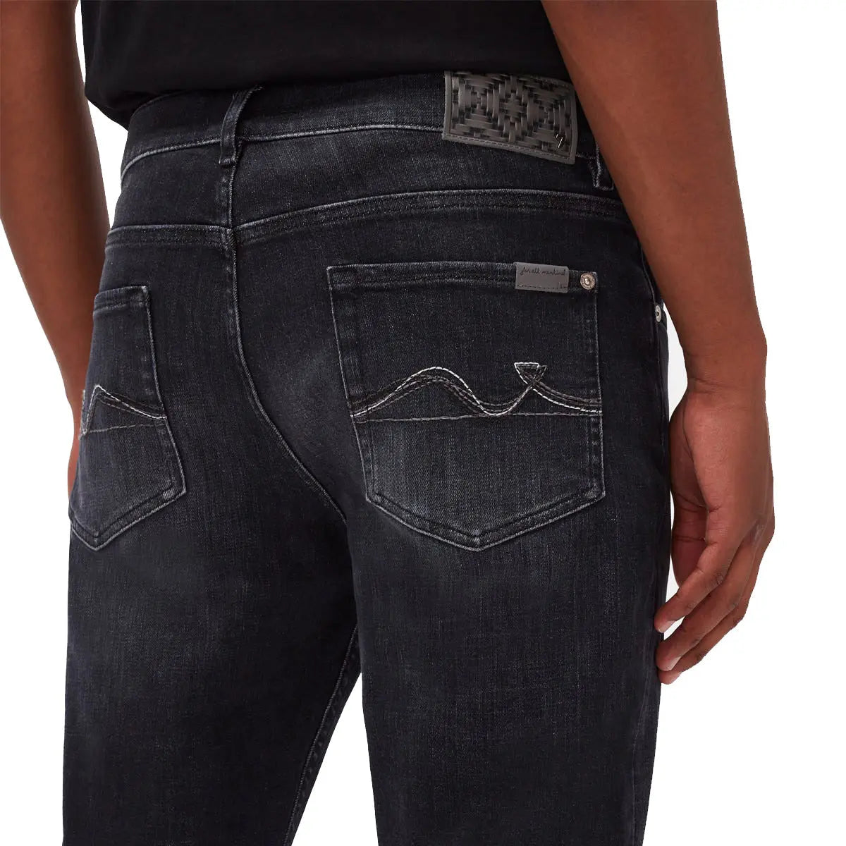 Black Special Edition Slimmy Tapered Jeans  7 For All Mankind   
