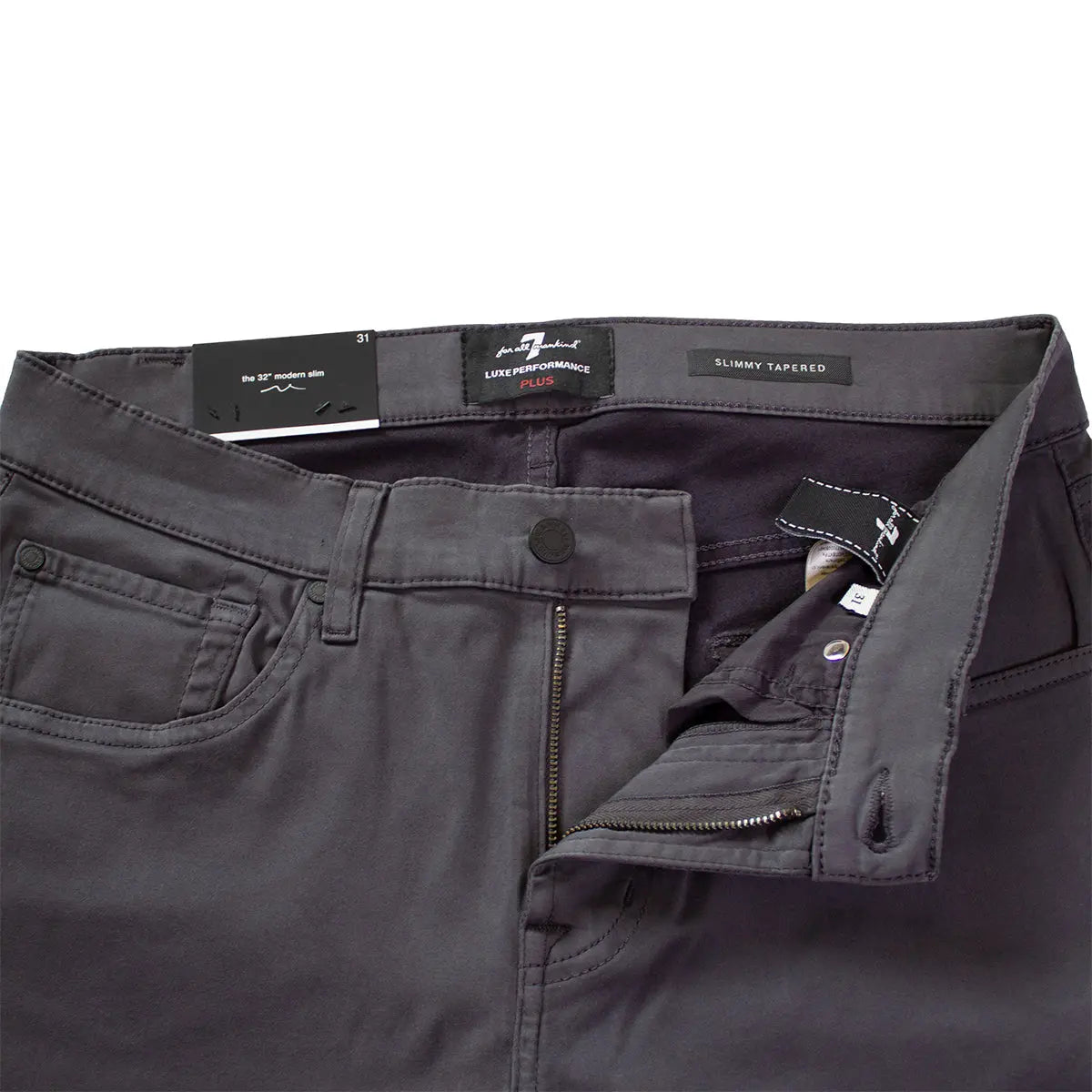 Gun Metal Slimmy Tapered Jeans  7 For All Mankind   