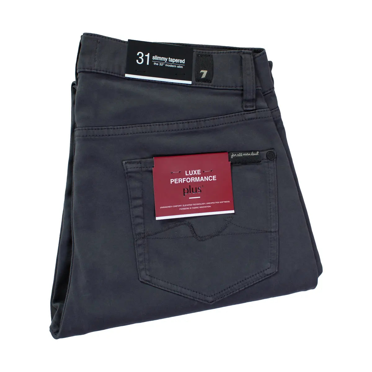 Gun Metal Slimmy Tapered Jeans  7 For All Mankind   
