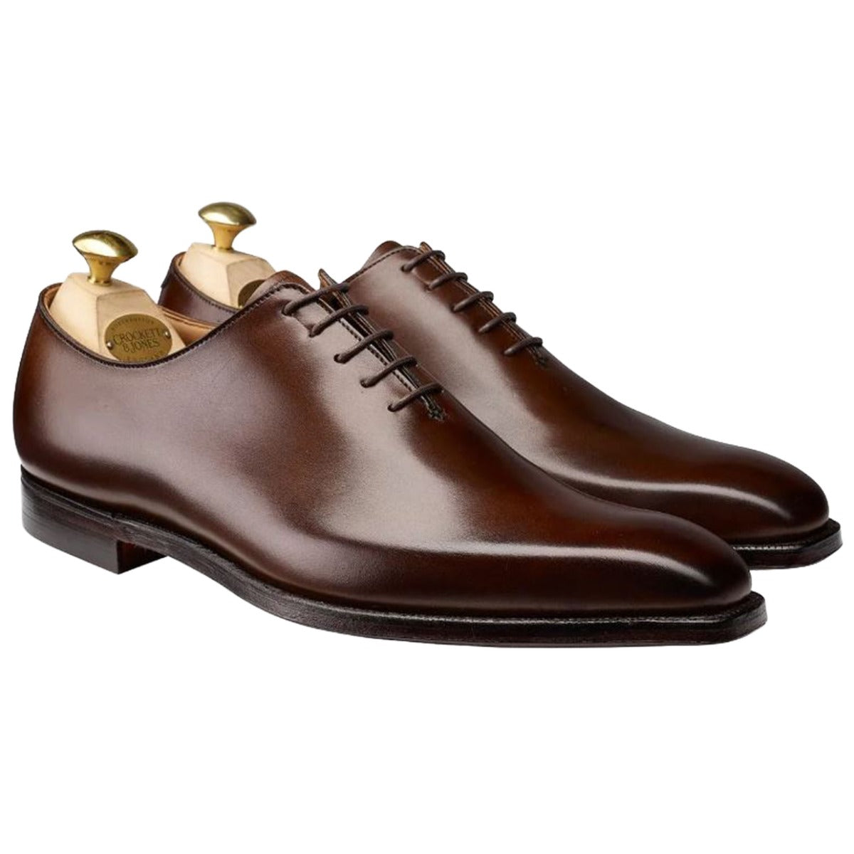 Alex Dark Brown Calf Leather Oxford Shoes  Crockett & Jones   