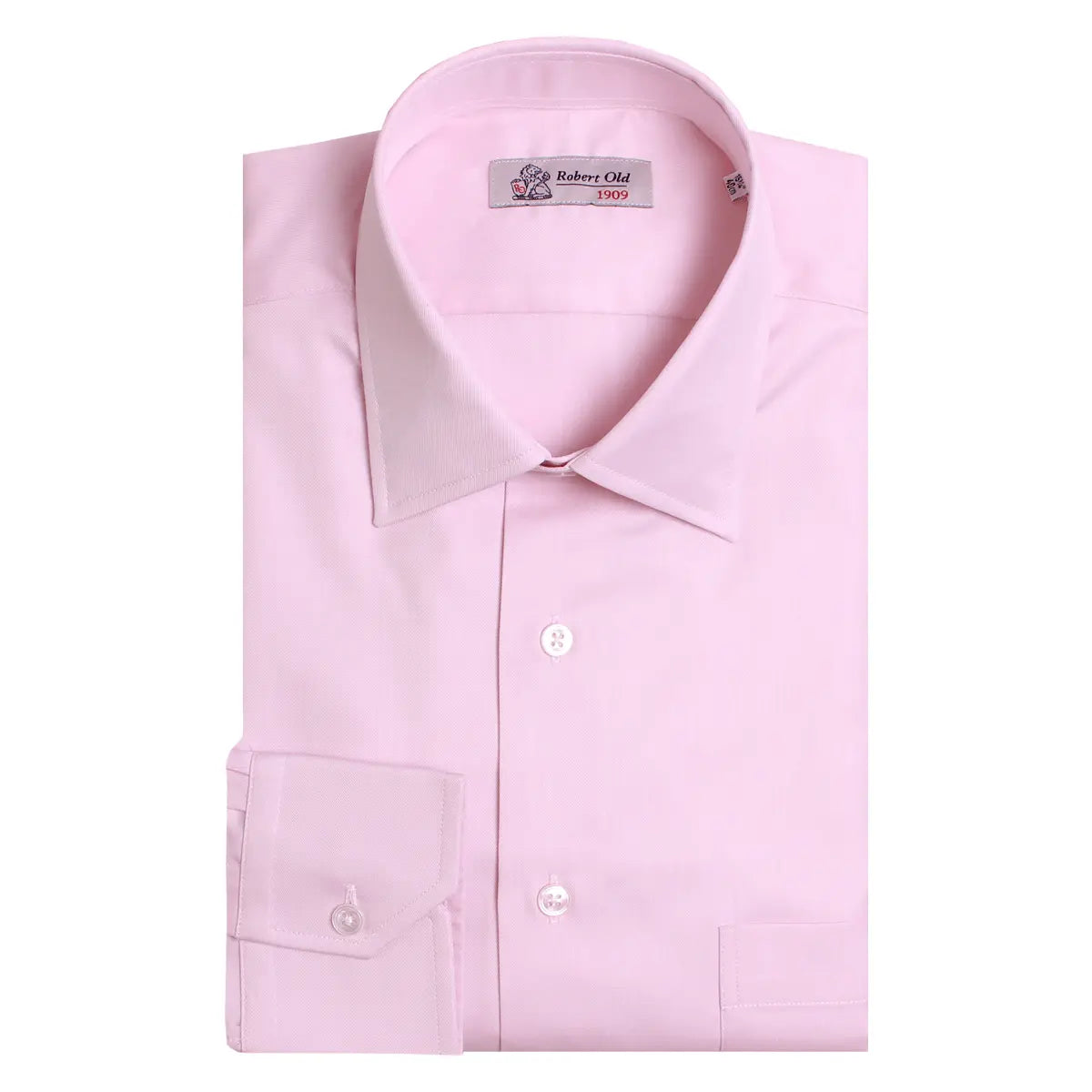 Pink Twill Swiss Cotton Shirt  Robert Old   