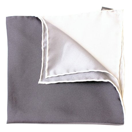 Four Shades Silver Silk Pocket Square HANDKERCHIEFS Robert Old