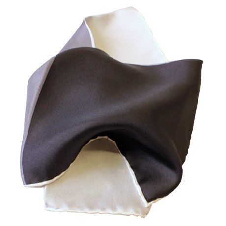 Four Shades Silver Silk Pocket Square HANDKERCHIEFS Robert Old