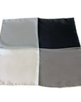 Four Shades Silver Silk Pocket Square HANDKERCHIEFS Robert Old