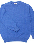 The Ayre 2ply Crew Neck Pure Lambswool Sweater Crew Neck Robert Old Clyde Blue 36" UK 