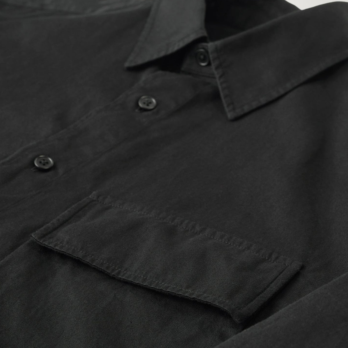 Black Garment Dyed Cotton Scale Shirt  Belstaff   