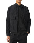 Black Garment Dyed Cotton Scale Shirt  Belstaff   