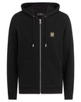 Black Jersey Cotton Full Zip Hoodie Hoodie Belstaff   