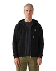 Black Jersey Cotton Full Zip Hoodie Hoodie Belstaff   