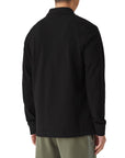 Black Long Sleeve Cotton Pique Polo Shirt  Belstaff   