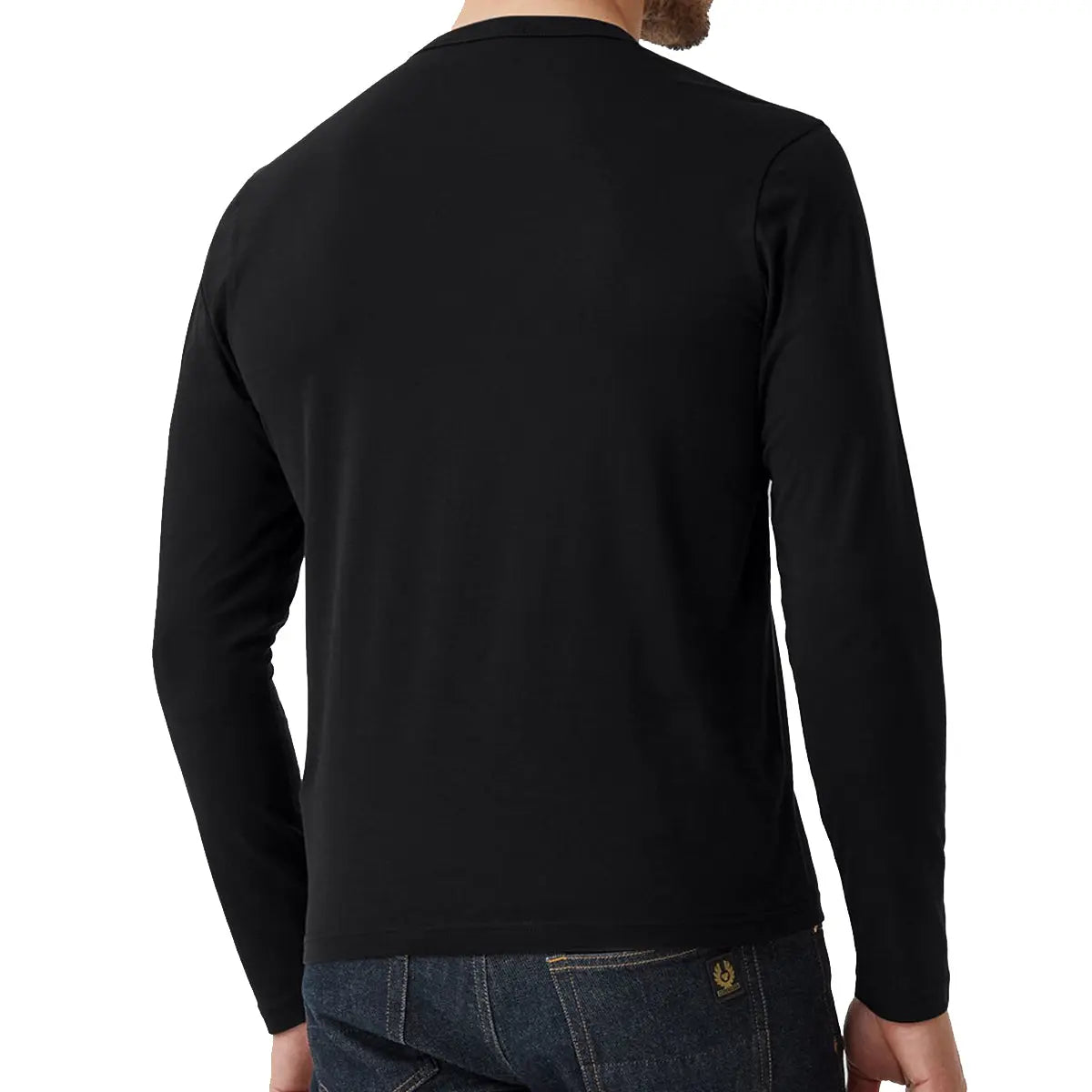 Black Long Sleeved Logo T-Shirt  Belstaff   