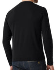 Black Long Sleeved Jersey Cotton T-Shirt  Belstaff   