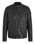 Black ‘V Racer 2.0’ Cheviot Leather Jacket  Belstaff   