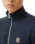 Dark Navy Zip Through Cotton Sweatshirt  Belstaff   