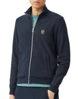 Dark Navy Zip Through Cotton Sweatshirt  Belstaff   