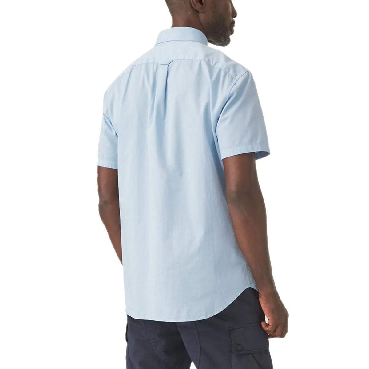 Sky Blue ‘Pitch’ Cotton Twill Short Sleeved Shirt  Belstaff   