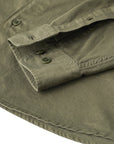 True Olive Garment Dyed Cotton Scale Shirt  Belstaff   