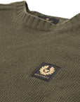 True Olive Lambswool Watch Crew Neck Jumper Crew Neck Belstaff   