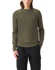 True Olive Lambswool Watch Crew Neck Jumper Crew Neck Belstaff   