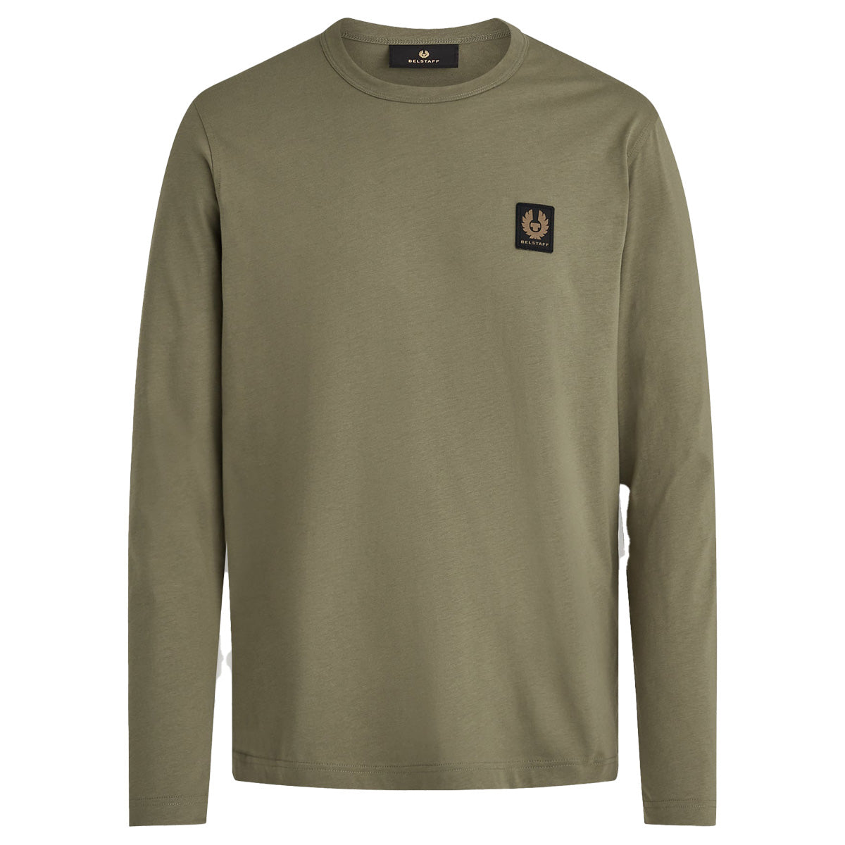 True Olive Long Sleeved Jersey Cotton T-Shirt  Belstaff   