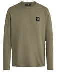 True Olive Long Sleeved Jersey Cotton T-Shirt  Belstaff   