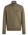 True Olive Zip-Through Cotton Sweatshirt  Belstaff   