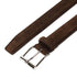 Dark Brown Suede Belt with Silver Buckle BELTS/BRACES Crockett & Jones