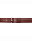 Chestnut Calf Belt with Silver Buckle BELTS/BRACES Crockett & Jones