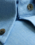 Blue Mist with Contrast Buttons Premium Cashmerello Shirt  Robert Old   