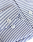 Swiss Cotton Blue Stripe Oxford Shirt  Robert Old   