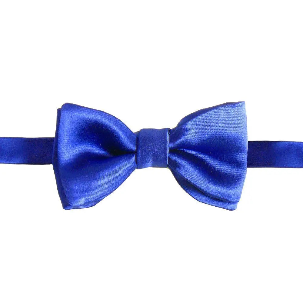 Blue Silk Bow Tie  Robert Old   