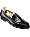 Boston Calf Leather Penny Loafer SHOES Crockett & Jones