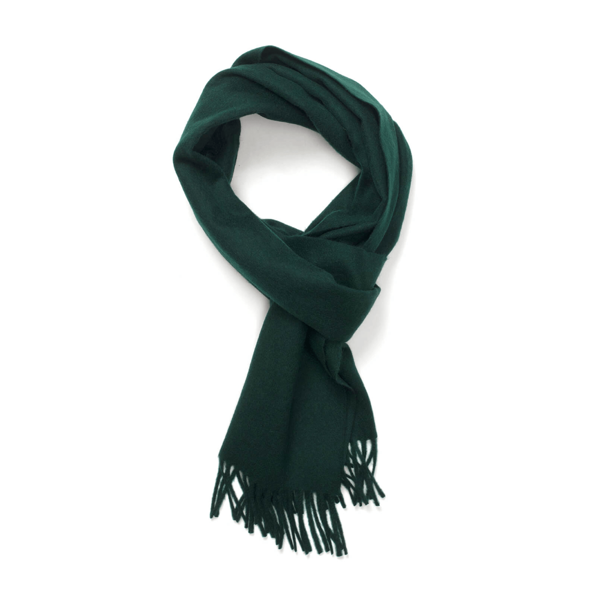 Bottle Green Classic Cashmere Scarf  Robert Old   