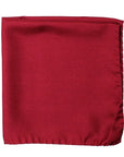 Burgundy Red Silk Pocket Square HANDKERCHIEFS Robert Old