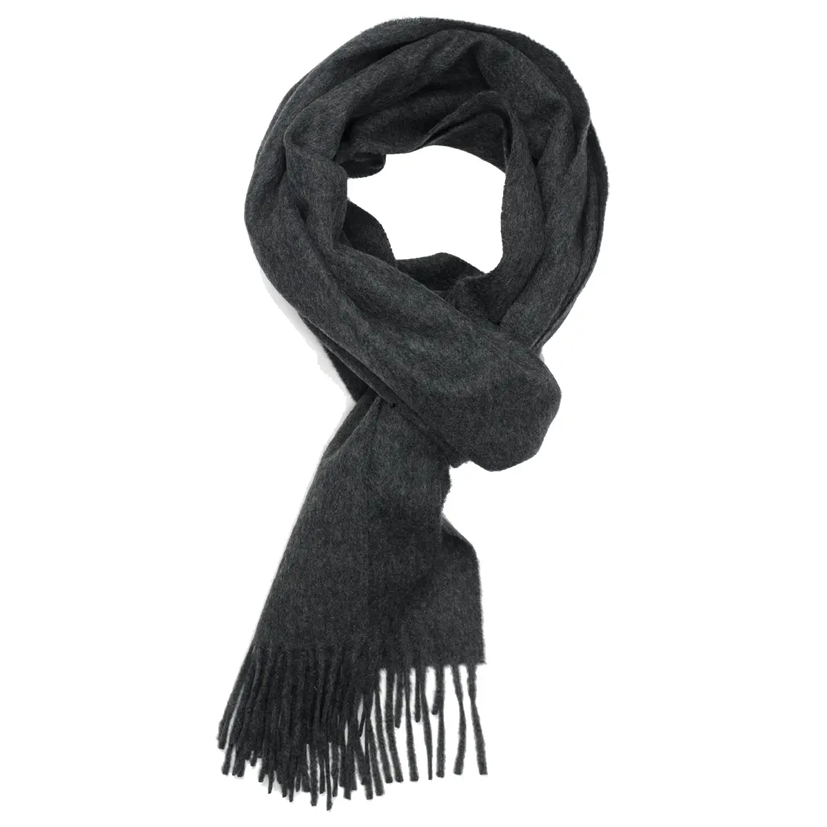 Charcoal Classic Cashmere Scarf  Robert Old   