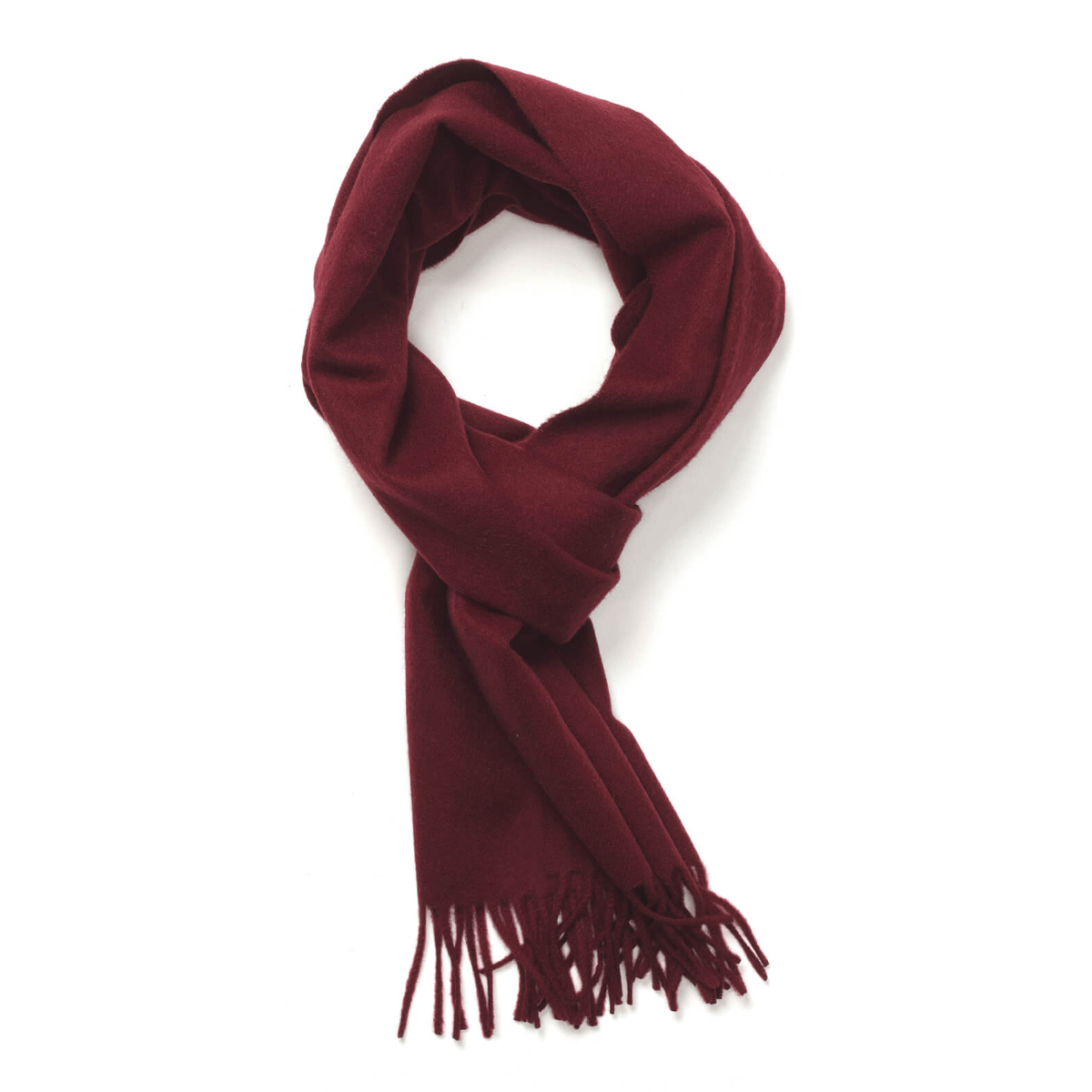 Claret Pure Cashmere Scarf  Robert Old   
