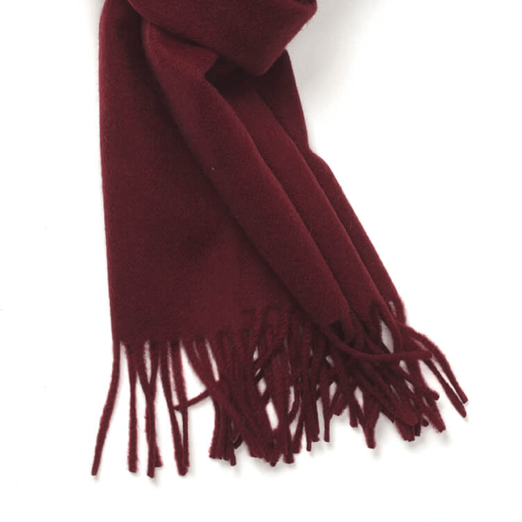 Claret Pure Cashmere Scarf  Robert Old   