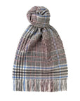 White Grey 100% Cashmere Tweed Scarf  Robert Old   