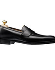 Crawford Black Hand Grade Penny Loafers  Crockett & Jones   