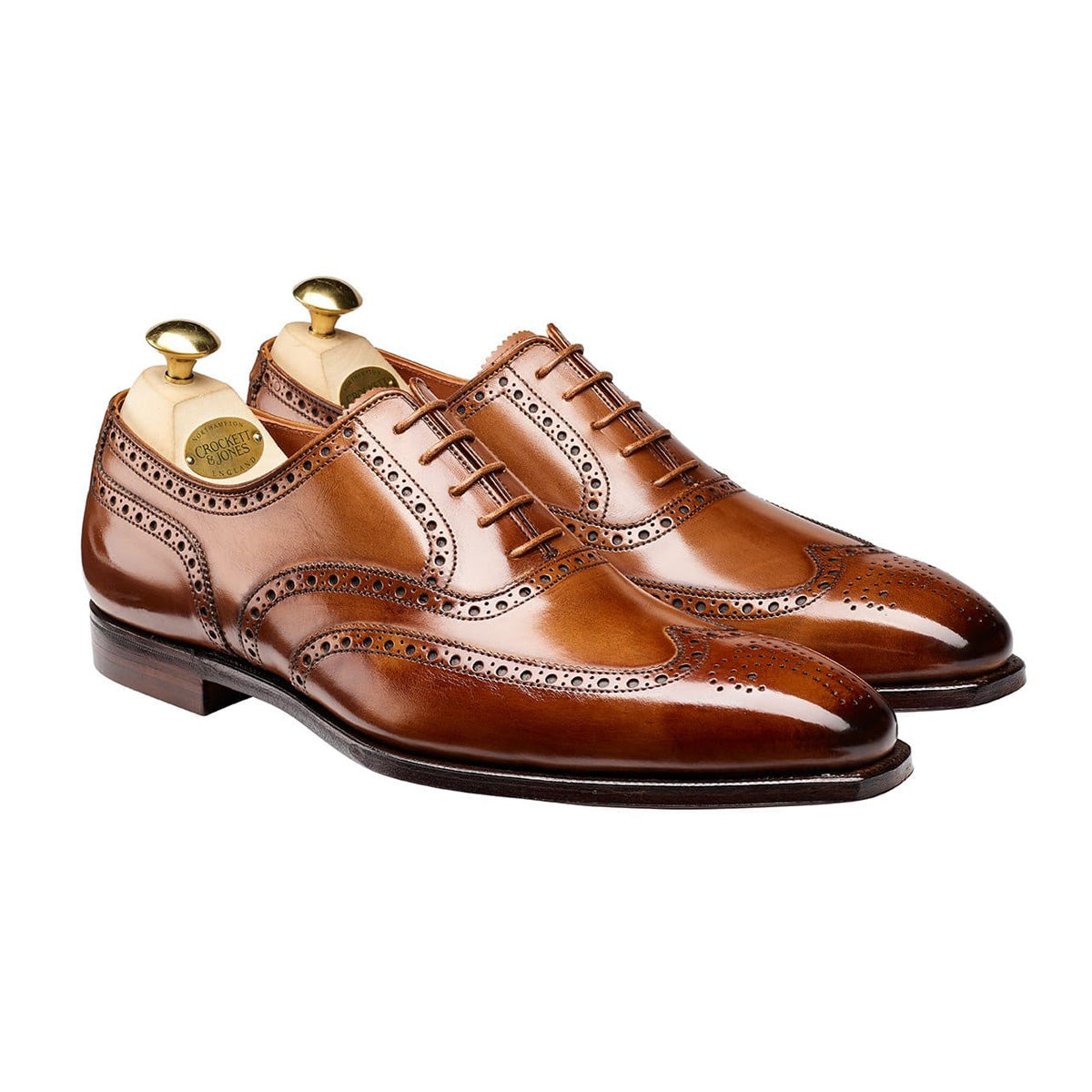 Fairford Tan Handgrade Oxford Brogue Shoes  Crockett &amp; Jones   