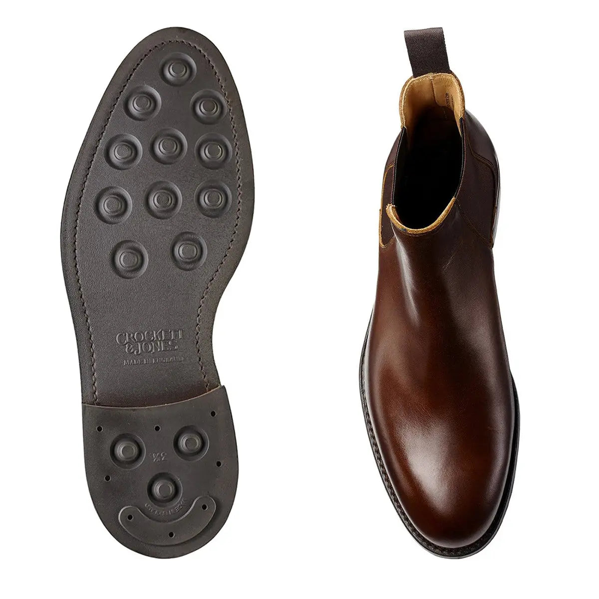 Chelsea 5 Dark Brown Calf Leather Boots  Crockett & Jones   