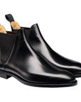 Chelsea 8 Black Calf Leather Boots  Crockett & Jones   