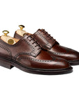 Pembroke Dark Brown Scotch Grain Shoes  Crockett & Jones   