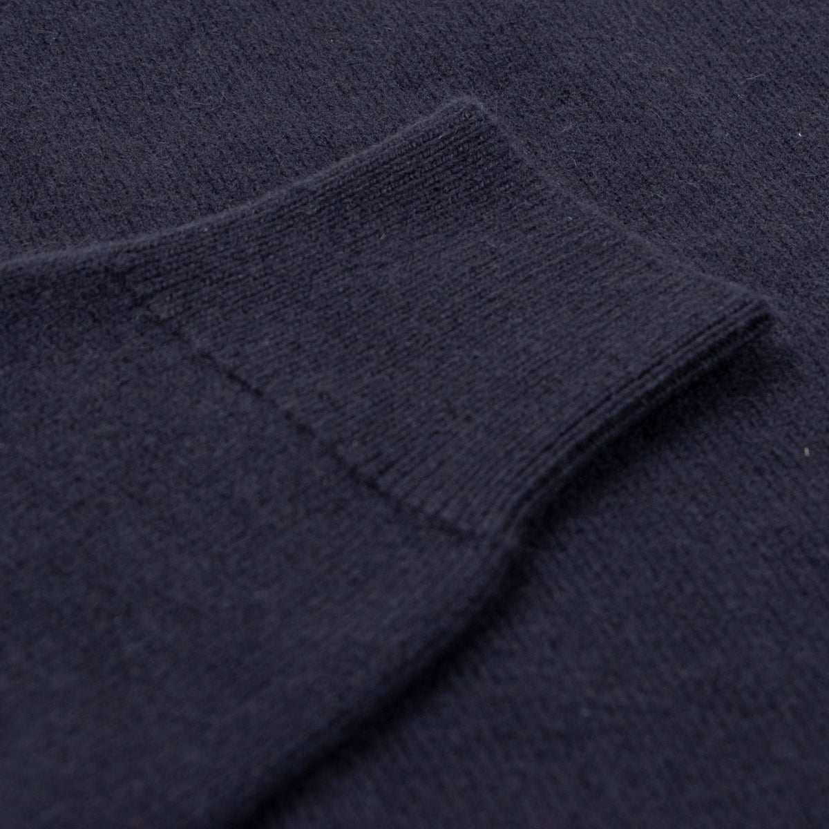 Dark Navy Balvenie 3 Button 4ply Cashmere Polo Sweater  Robert Old   