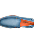 Light Blue Suede Slip-On Loafers  Santoni   